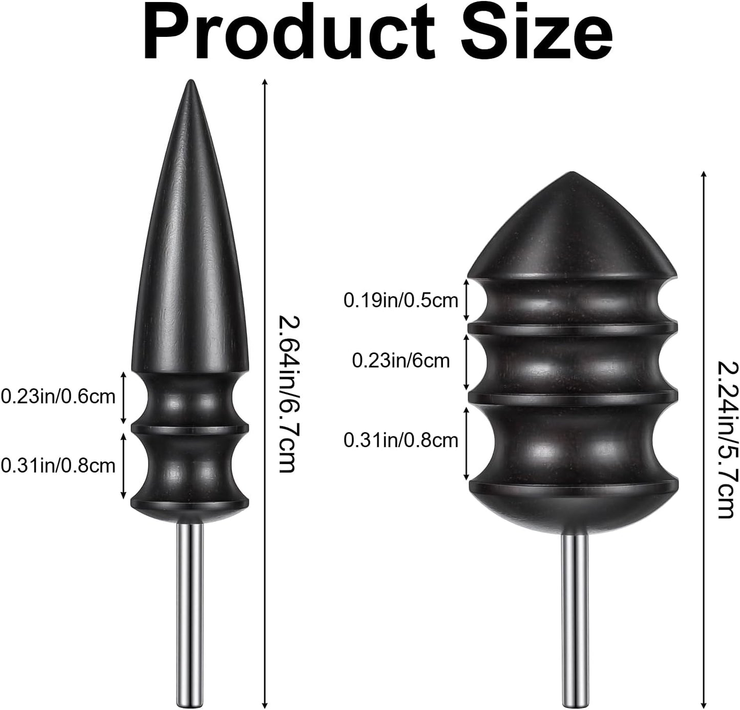 2 Stück Leder-Burnisher Kit DIY Lederhandwerk Schnitzwerkzeug-Set mit Anspitzer, Polierzubehör, Lederpolierer