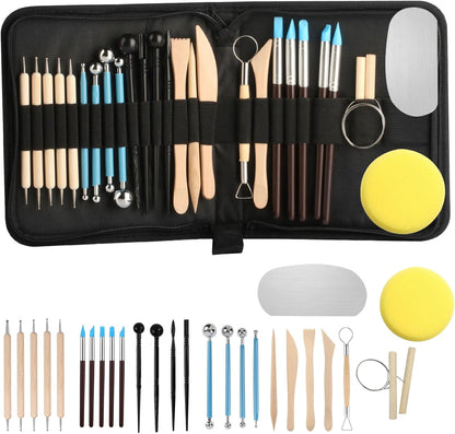 27-teiliges Modellierwerkzeug-Set, Modellierwerkzeug zum Schnitzen, Werkzeuge für Polymer clay