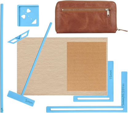 6-teiliges Buchbinder-Werkzeugset, Kunststoffschablonen-Set, Scrapbooking-Zubehör