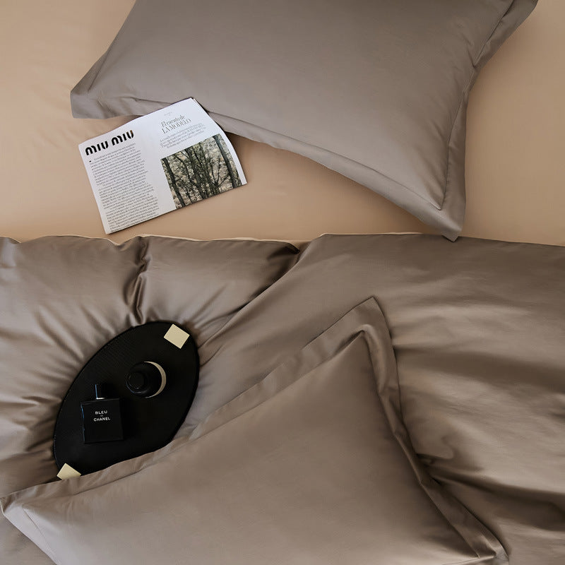 Vierteiliges Bettset aus Wollbaumwolle